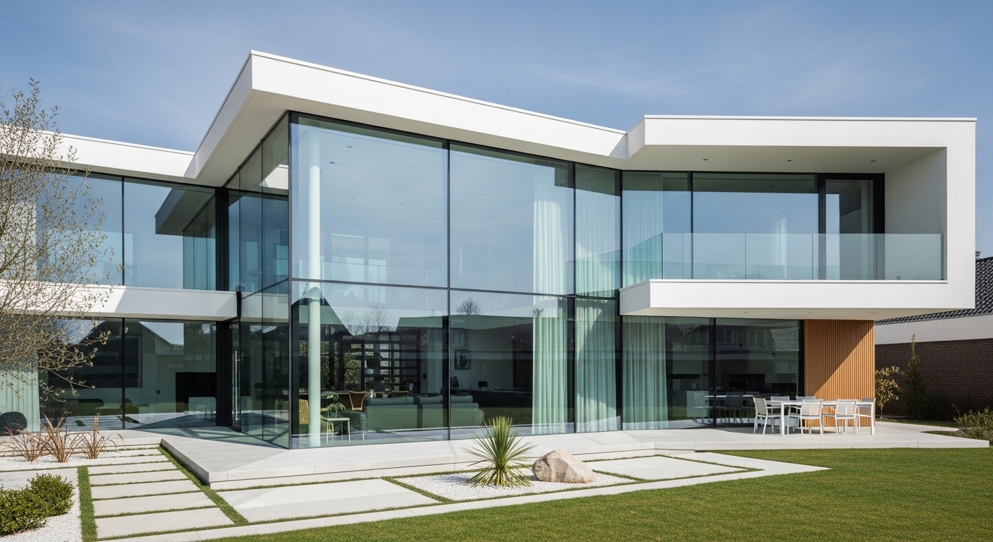 Installation de vitrage moderne